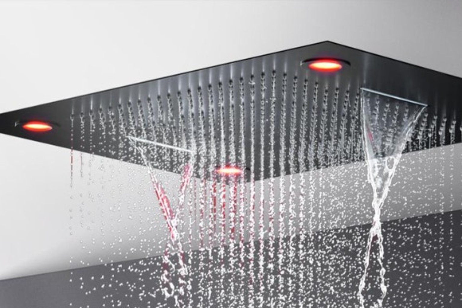 Stylish bathroom remodel with matte black shower fixtures and glass enclosure