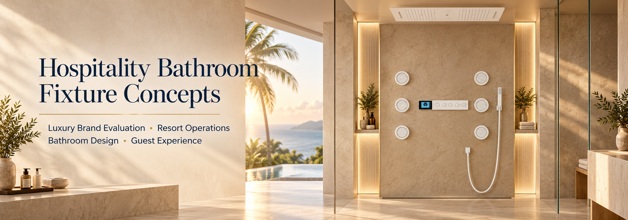 Luxury hospitality bathroom design for hotels and resorts