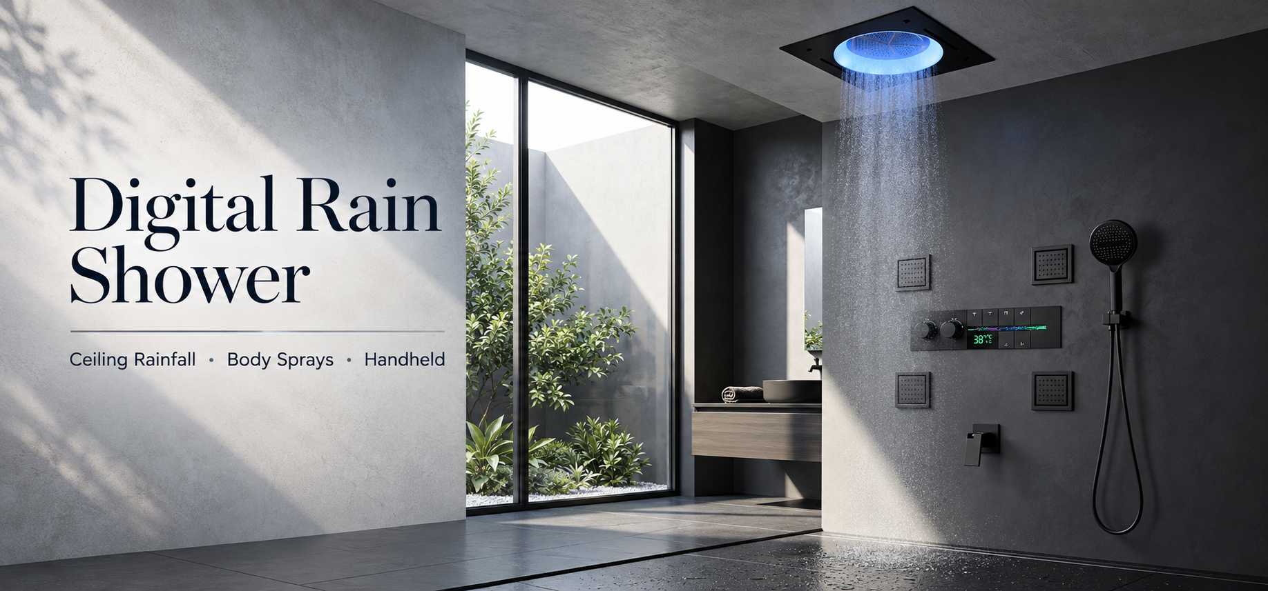 Luxury hotel shower system and bathroom specification