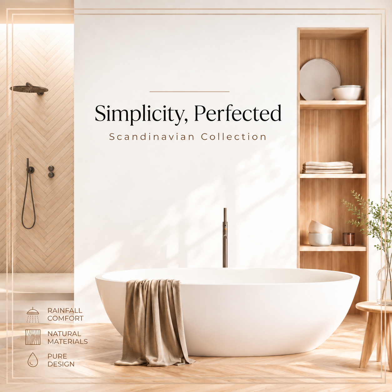 Freestanding bathtub filler reach coordination