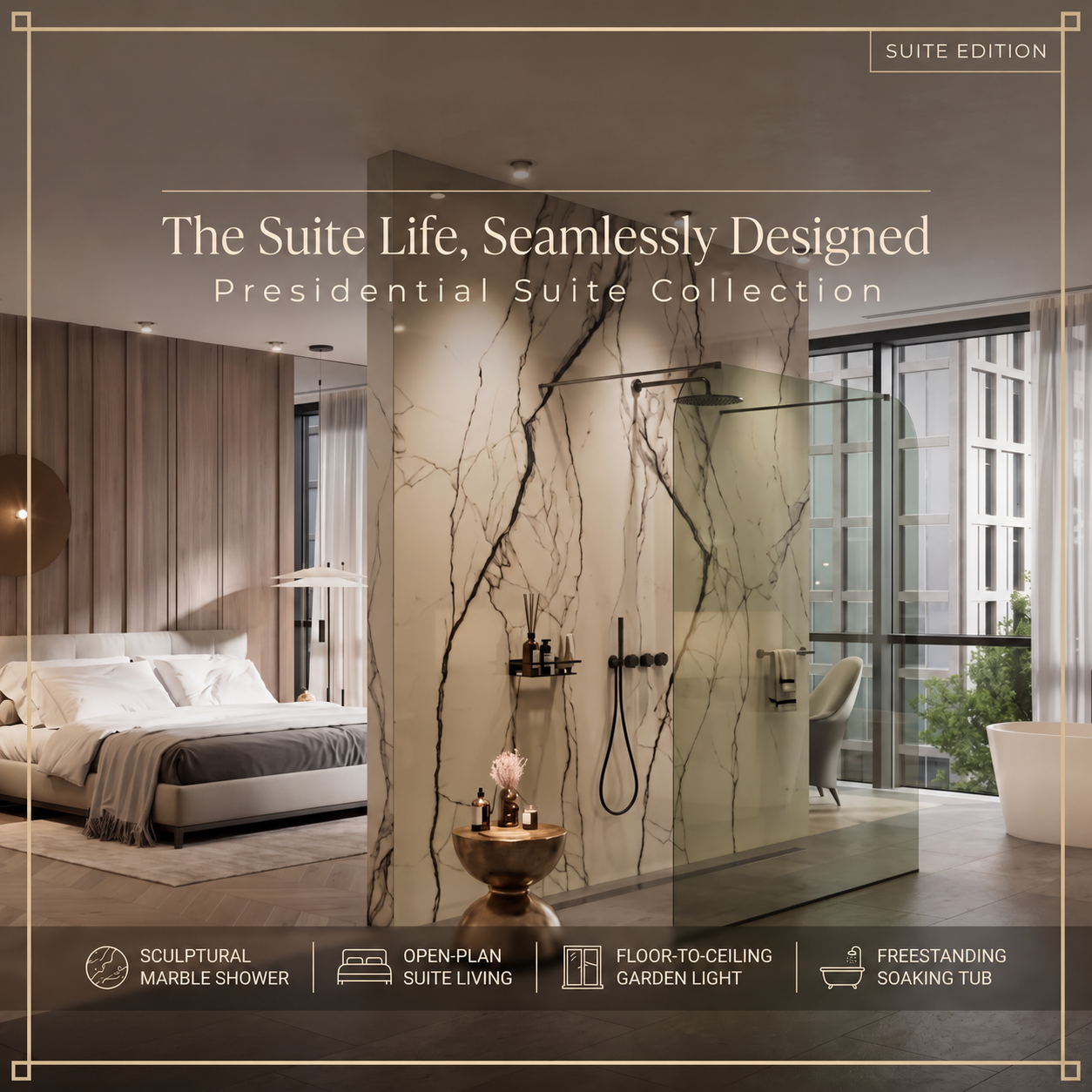 Hospitality shower and guestroom bathroom design